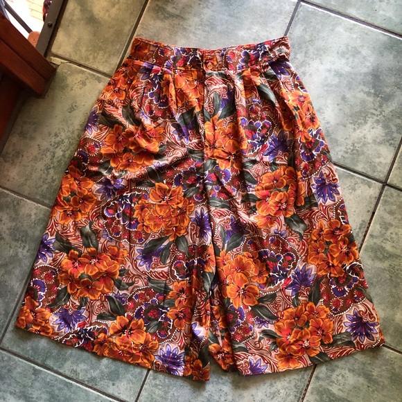 VTG Stacey Michaels Retro Boho Hippie 70s Floral Print Shorts - Picture 1 of 9